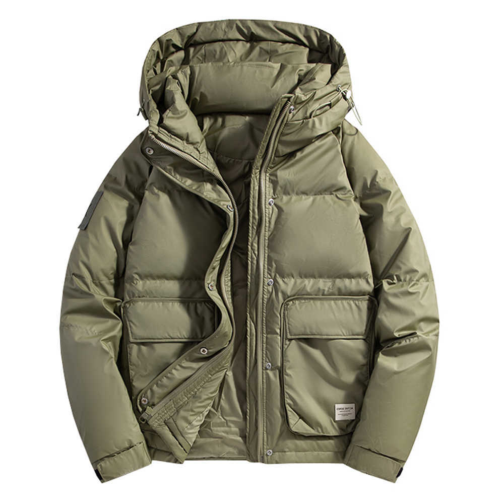 Quality Men's High Down Parkas Winter New White Duck Down Mens Coat Casual Fashion Down Parka Thick Warm Down Outwear Plus Size Puffer Men Jack
