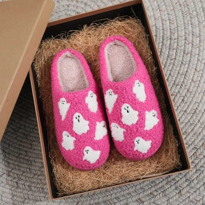 New Women's Cotton Slippers for Winter 2026 Halloween Warm Cotton Slippers Fashionable Home Slippers for Men and Women T260922