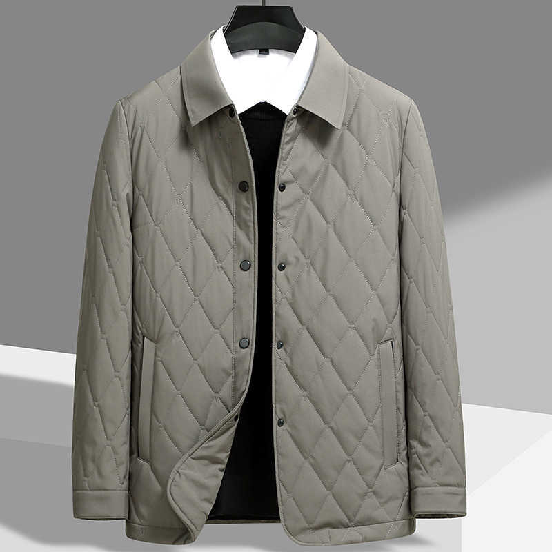 New Men's 2024Autumn/Winter Down Parkas Men's Business Leisure Cotton Jacket High end Mulberry Silk Thickened Warm Winter Clothing Cotton
