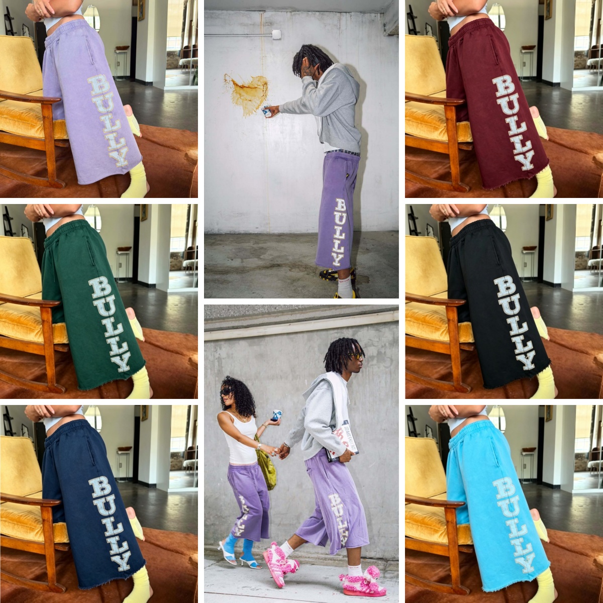 Pantalones cortos para mujer Y2K Capri Pantalones de chándal laterales con estampado de letras doradas, sueltos, pierna ancha, retro, lavados, casua