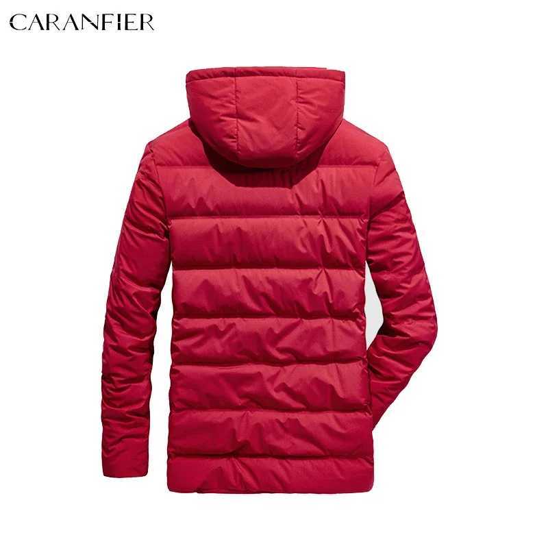 Mens Men's CARANFIER Down Parkas Winter Down Jackets 90% White Duck Coats Parkas Fashion Thick Warm Hooded Cloth Cube Collage Soft Bread Outerw