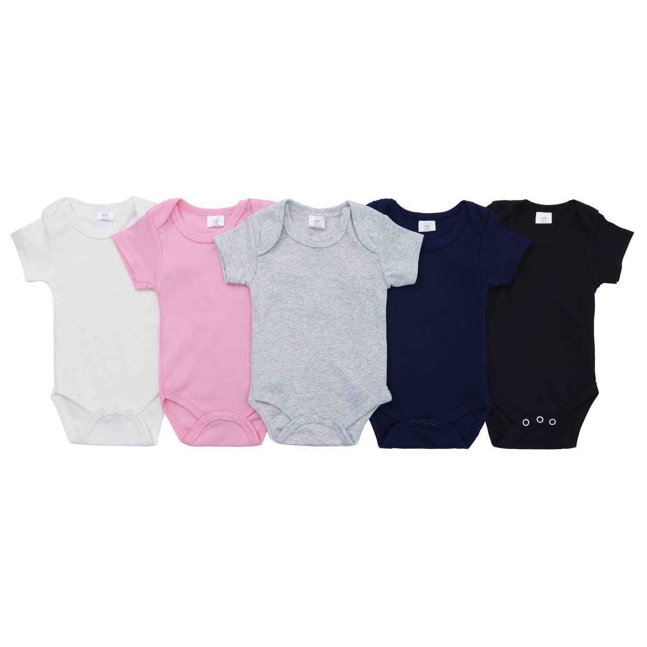 Pure cotton baby romper solid color blank for heat transfer printing shortsleeved onepiece outfit Q260919