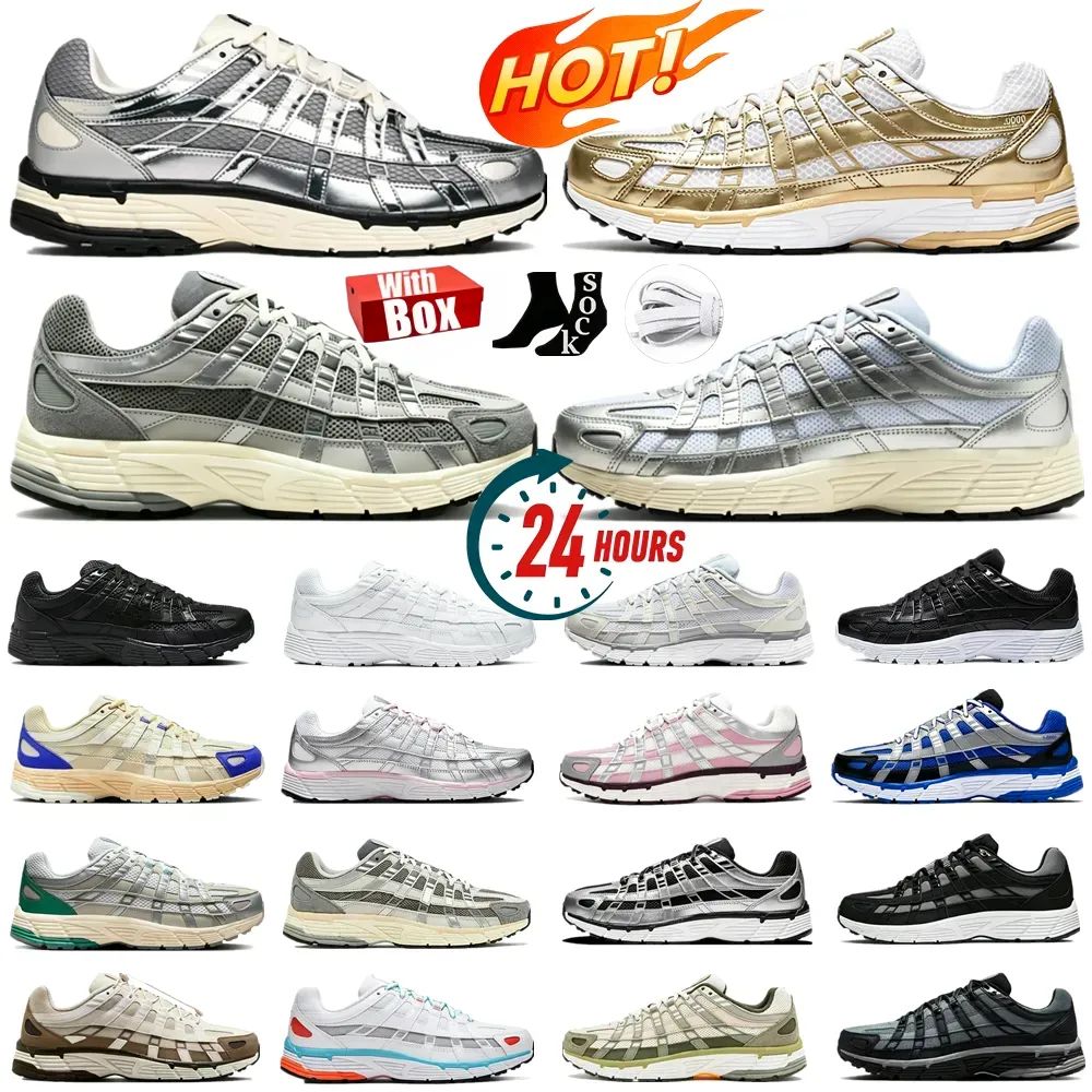 With Box Designer Running Shoes Classic P6000 Men Women Sneakers Triple Black White Khaki Wolf Grey Olive Green Metallic Blue P 6000s outdoor shoes