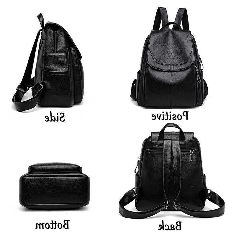 Leather Backpack Soft Style Vintage Backpack for Women 9 Colors Casual Travel Shoulder Bag Female Mochilas School Bags Ladies Sac a Dos H260922