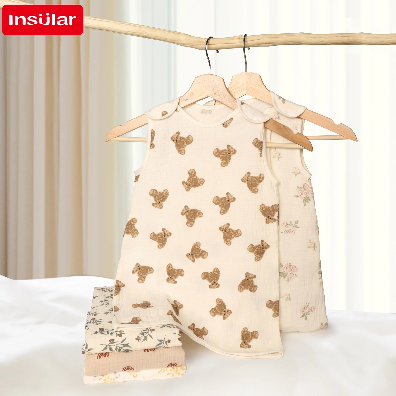 born 100% cotton Baby Bodysuit Spring Baby Summer Girl Pajama Romper Soft Jumpsuit Cartoon Sleeping Bag Clothes 0 to 9 Months 260920