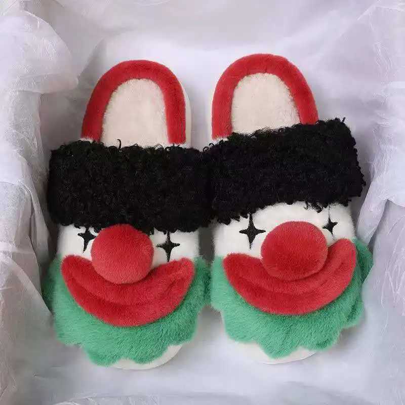 2026 Winter fashionable cute cartoon cotton slippers both men women with soft bottom and fleece lining warmth comfort at home T260922