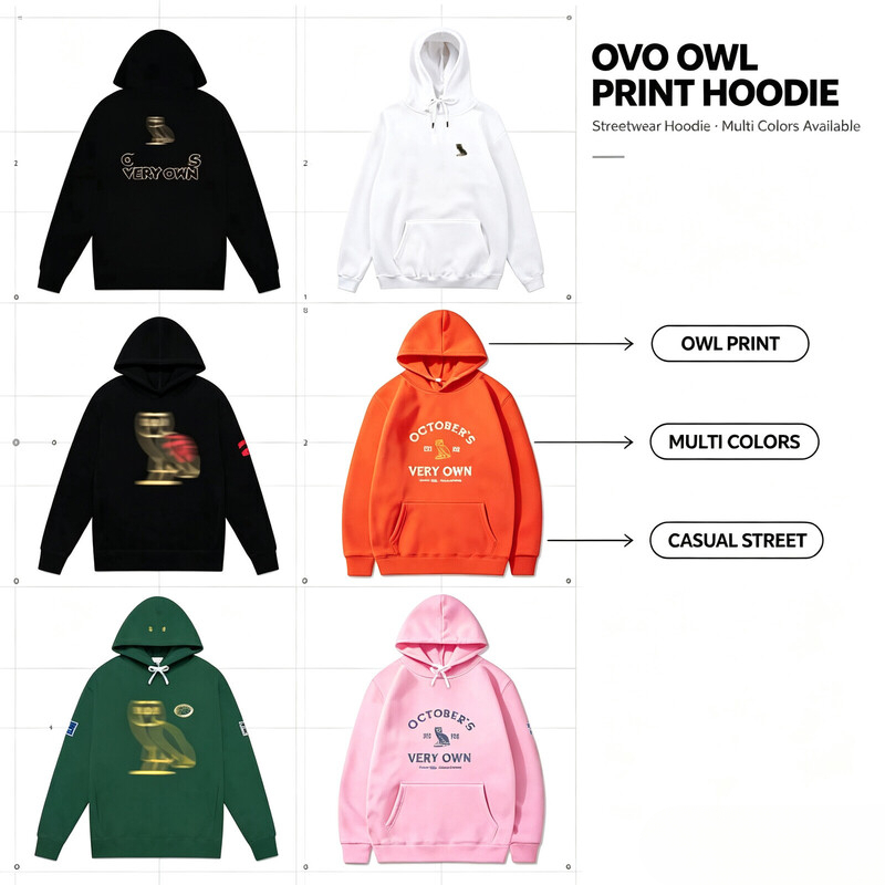 Quality Ovohoodies Mens Womens October Very Own Designer Classic Owl Letter Graphic Print Hooded Fashion Casual Pullover Streetwear Sweatshirt tees