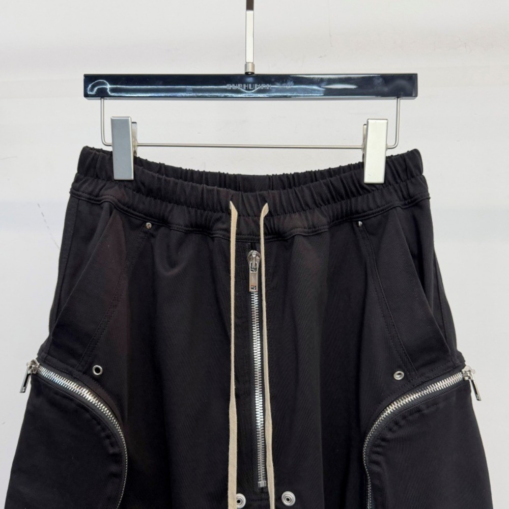 Retro Dark Style Men Five Point Cargo Shorts Drawstring Loose Fit Trendy Handsome Summer Casual Shorts