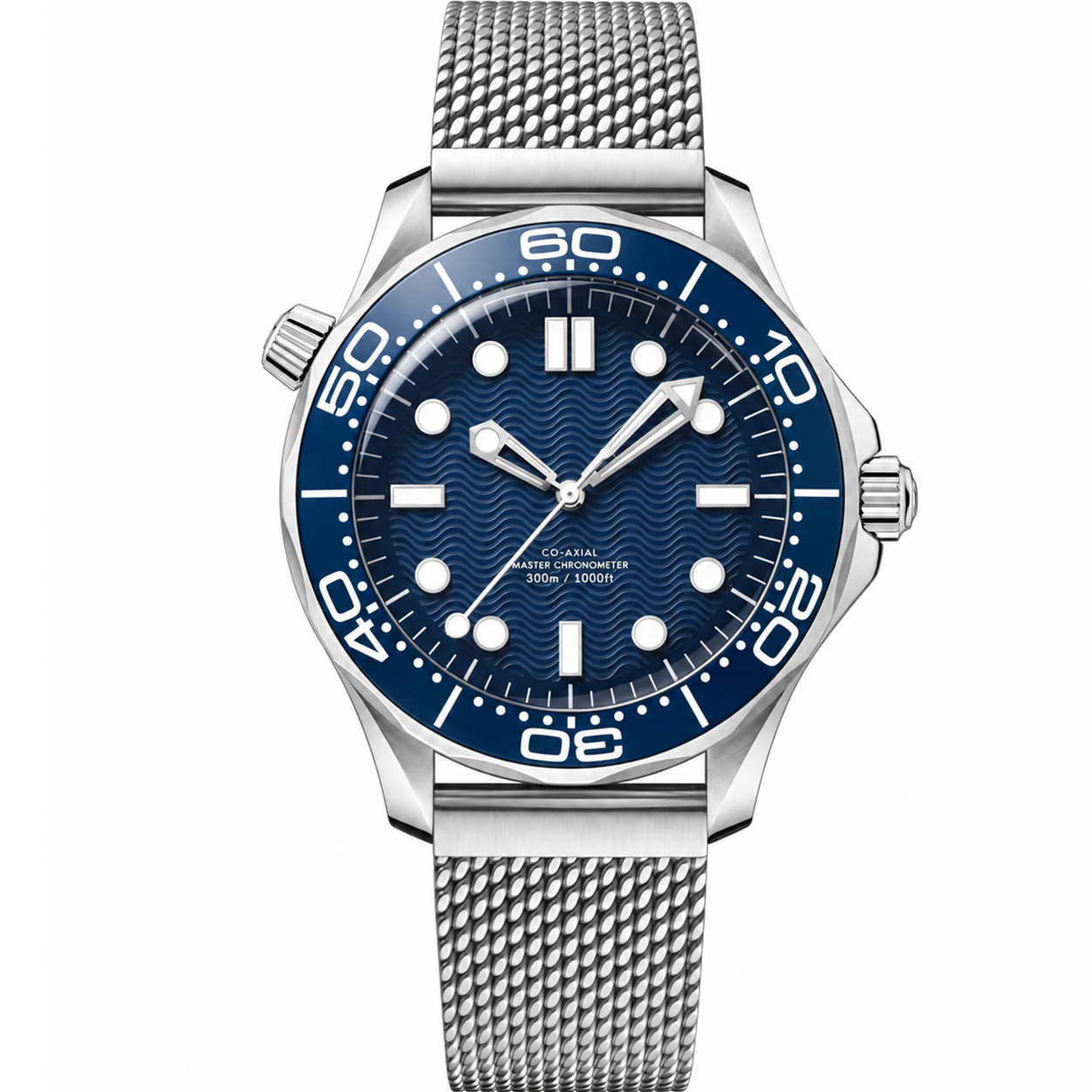 Jason007 AAAA OMEA Ma ster 300 Series Luxury Mens Watch 42Mm Stainless Steel Strap Sapphire Mirror Folding Clasp Designer Quartz Watches Men Mont