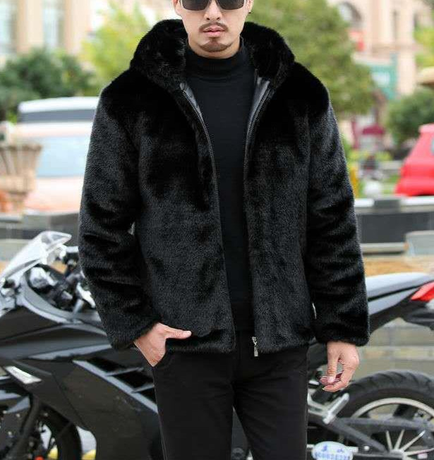 Mew 2026 Casual Thickened Warm Fur Coat Haining Leather Jacket Mink Velvet Overcoat Men's Winter Clothing