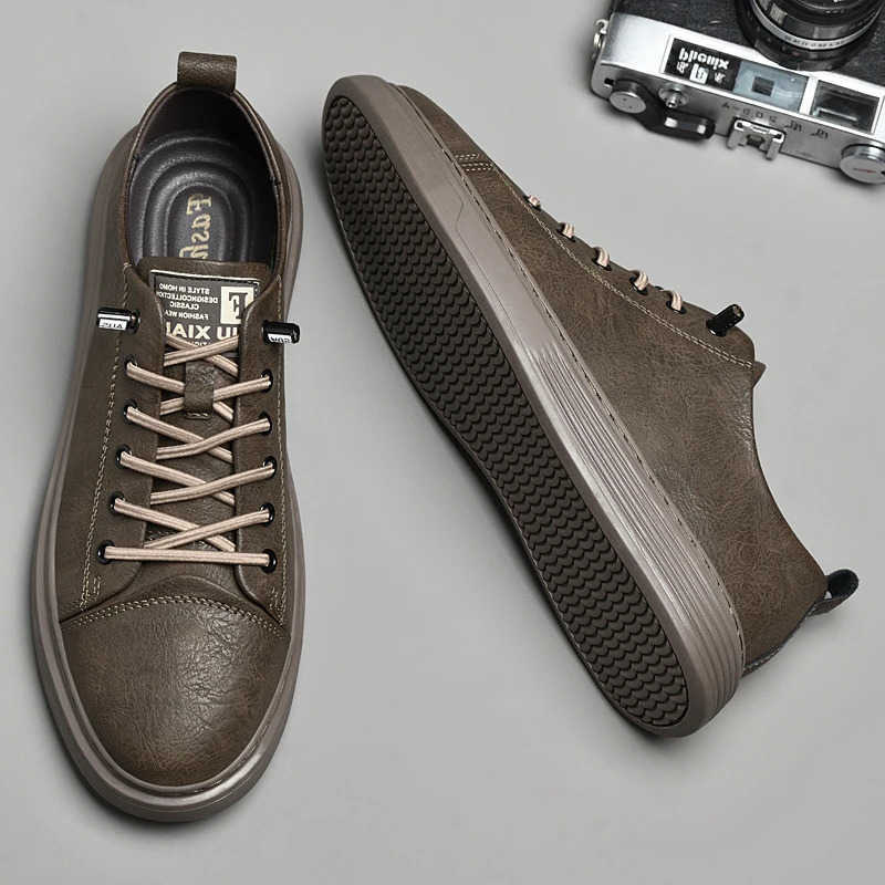 Leather Genuine Casual Men Shoes Casual Shoes Designer Lace Up Skateboard Sneakers Italian Men's Shoes Mocassins Plus Size 47 D260922