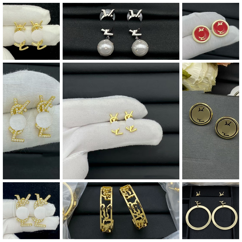 Earrings designer earrings luxury earrings designer for women designer jewelry brand design letter earrings exquisite beauty multiple classic styles