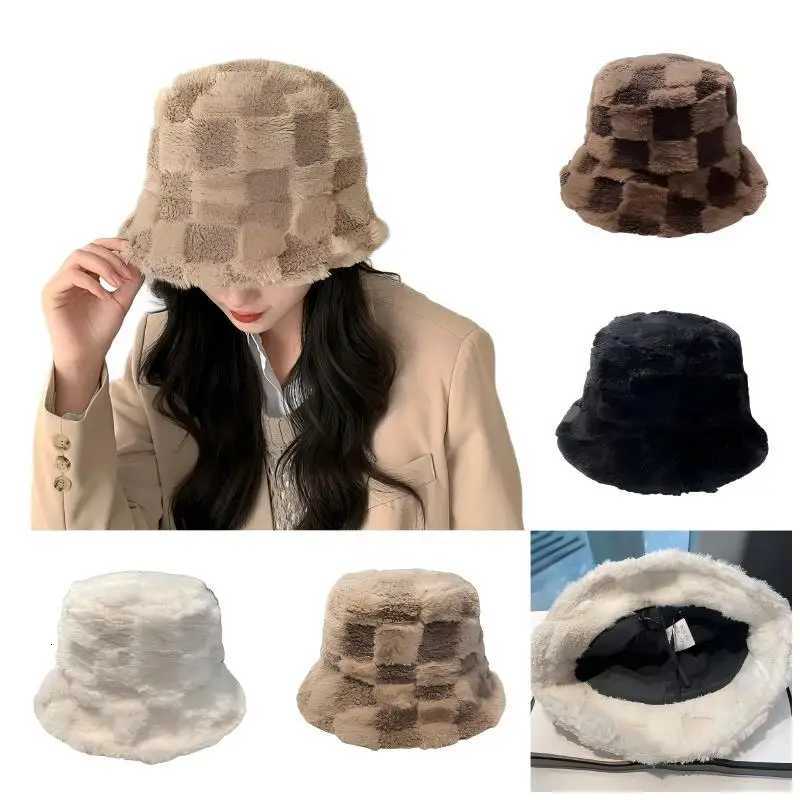 Japanese-Style Lamb Wool Fisherman Berets Hat for Women Winter Korean Versatile Bucket Hat Casual Warm Fleece-Lined Hat N260918