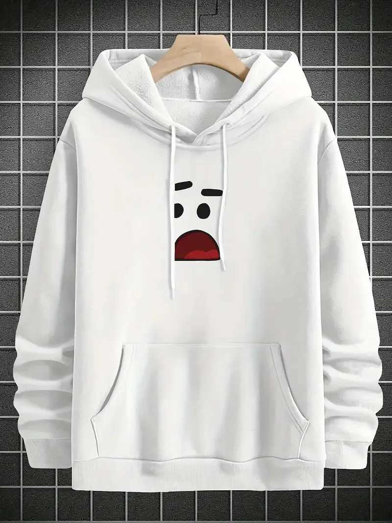 The new men's hooded sweatshirt for Spring and Autumn 2025 is casual fashionable and soft with 3D expression pattern printing S260922RMOZ