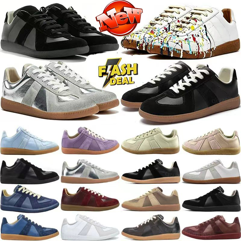 Designer shoes Army Trainer margielalies gats Black Gum MM6 Sneakers White Grey painter leather Nude Shoes Men Women Casual Shoe margela gats Mens W