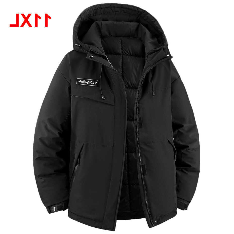 Winter Men's Down Thick Parkas Jacket Men 11XL Plus Size Waterproof Parkas Fashion Casual Warm Windbreaker Coat Male Outdoor Outerwear C260922