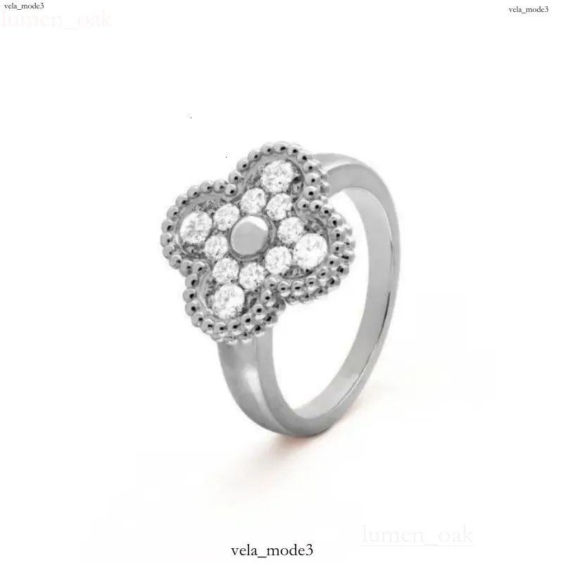 New Design Vancliff Ring Designer Classical Contemporary Style Lucky Four Leaf Clover Classic Brand High Quality Fashionable Luxury Womens Vanlys Ri