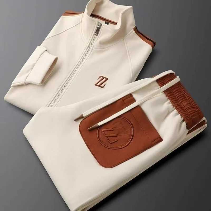 Autumn Men's Tracksuits Spring Fashion Embroidered Men's Sports and Leisure Jacket Pants 2-pc Set Youth Street Party Brand Men Sets J26092