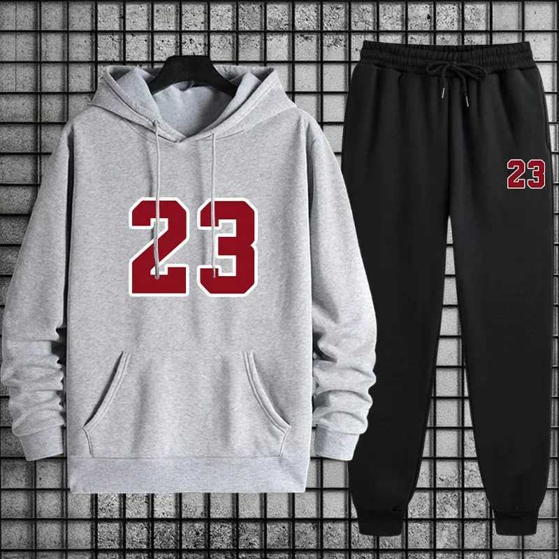Men's Men's Tracksuits 2026 Vintage Sport Tracksuit Set College Style Hoodie and Classic Joggers Fall Winter Daily Training Sweatshirt Swe