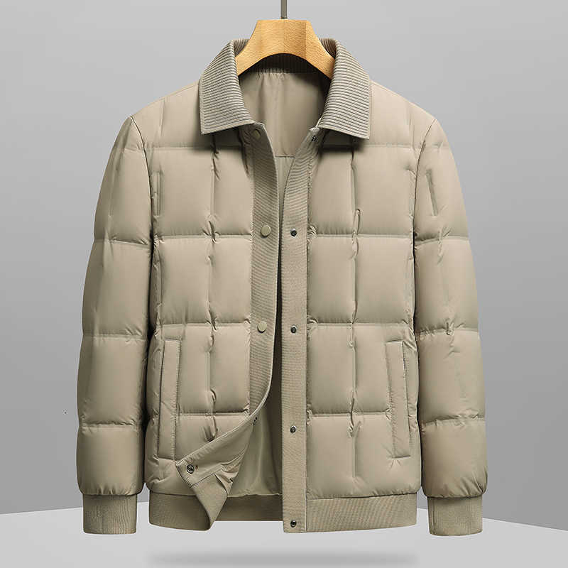 Men's Men's Down Parkas Casual Single Brested White Duck Down Jacket Autumn Winter Lightweight Warm Top Puffer Coat Outwear Padded Parkas