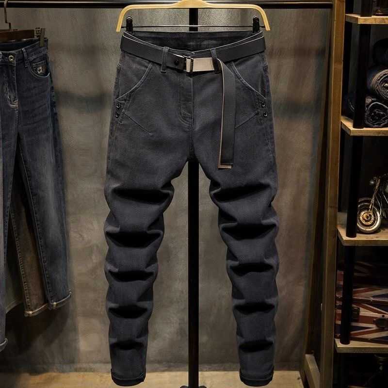 Jeans 2024 Men's Spring and Autumn New Fashion Solid Color Black Stretch Shorts Men's Casual Slim Comfortable Breathable High-Quality Jean