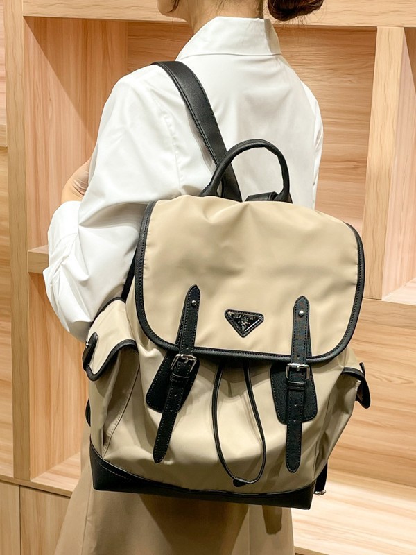 PIAOLUN 2026 Hot Luxury versatile and fashion backpack casual lightweight large capacity splice black khaki grey backpack for women