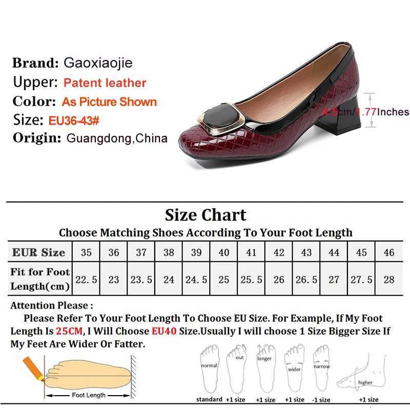 Toe Square Dress Pumps Shoes Fi Emboss Patent leather Wen Shoes 2026 New 4.5CM Coarse H Spring Summer Off Ladies High H J260922