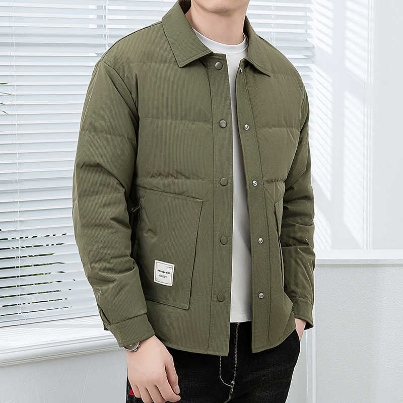 Arrival Men's Down Parkas New Men's Casual Duck Down Jackets 2026 Autumn Winter Single Breasted Puffer Coats Street Windproof Warm Padded