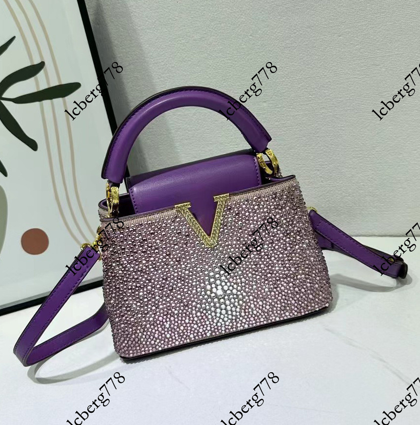 2025 New European American Style Mini Diamond-Studded lc7 Handbag with Flap, Vintage Shoulder and Crossbody Bag for Ladies