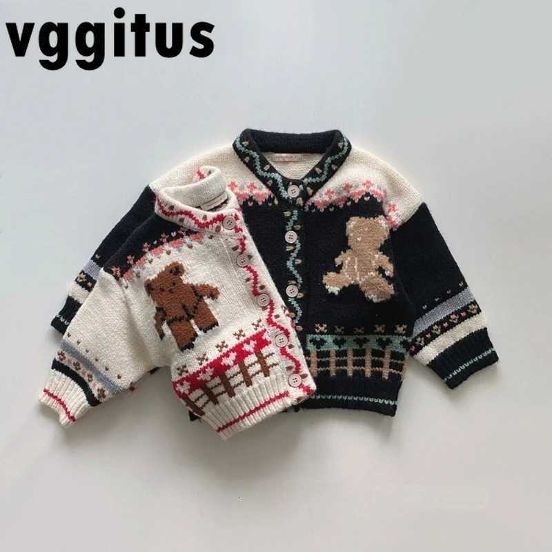 Spring Pullover Korean Style New Autumn Sweater for Boys and Girls Baby Soft Fashion Bear Long Sleeve Knitted Cardigan Jacket Y0203 C260921