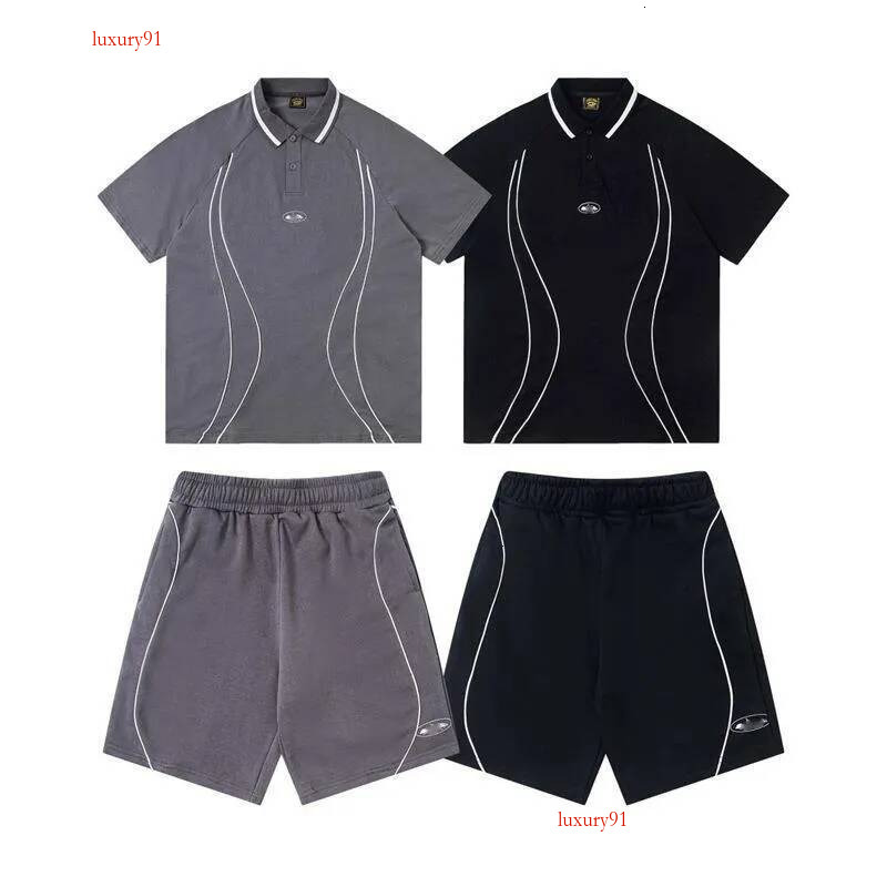 Designer Mens Polo Shirts Shorts Sets Summer Short Sleeve Top Hip Hop T Shirt Streetwear Casual Sportswear Polo Shorts Set Size S-Xl