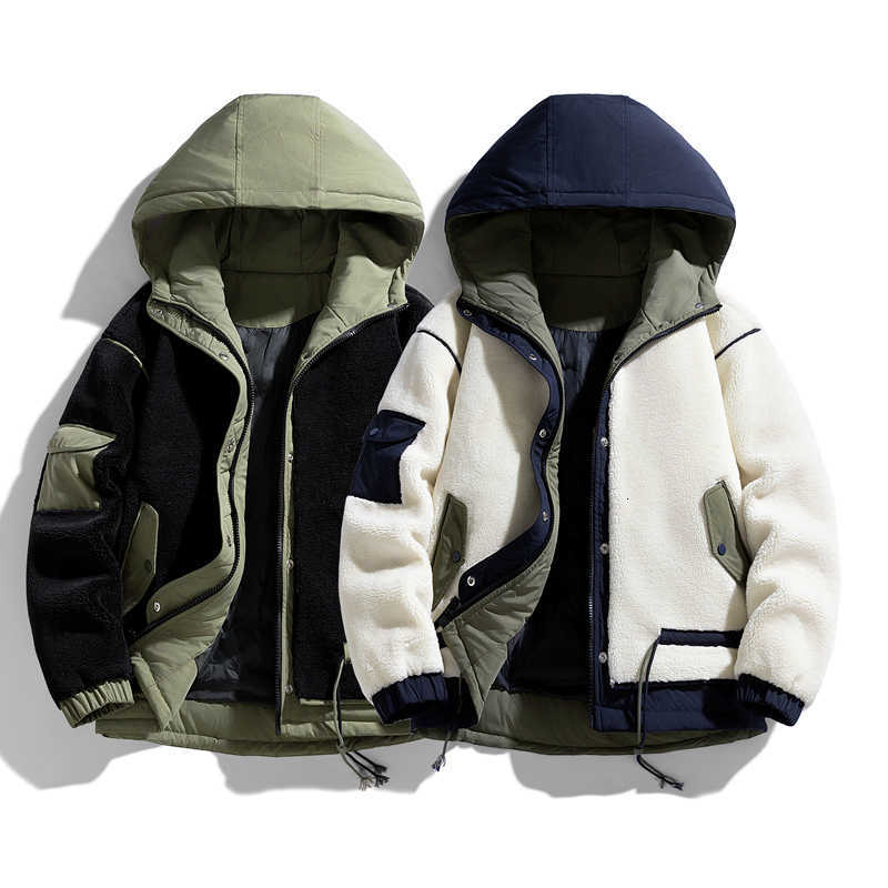 Warm Men's Winter Down Parkas Windproof Men Parkas with Hood Fashion Casual Outdoor Thickened Male Coats High Quality Hooded Cotton Jacket for