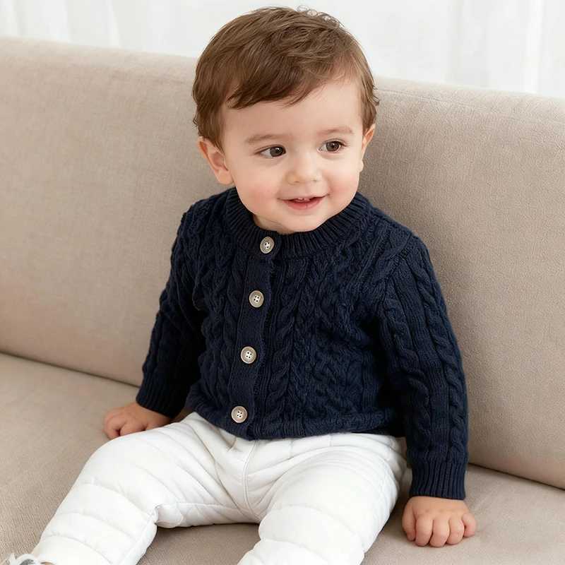 Baby Newborn Pullover Girl Christmas Boy Knit Autumn weater Winter Sweater Solid Fried Dough Twists Grain Sweater Tops 3M-6Y Kids Coat C260921