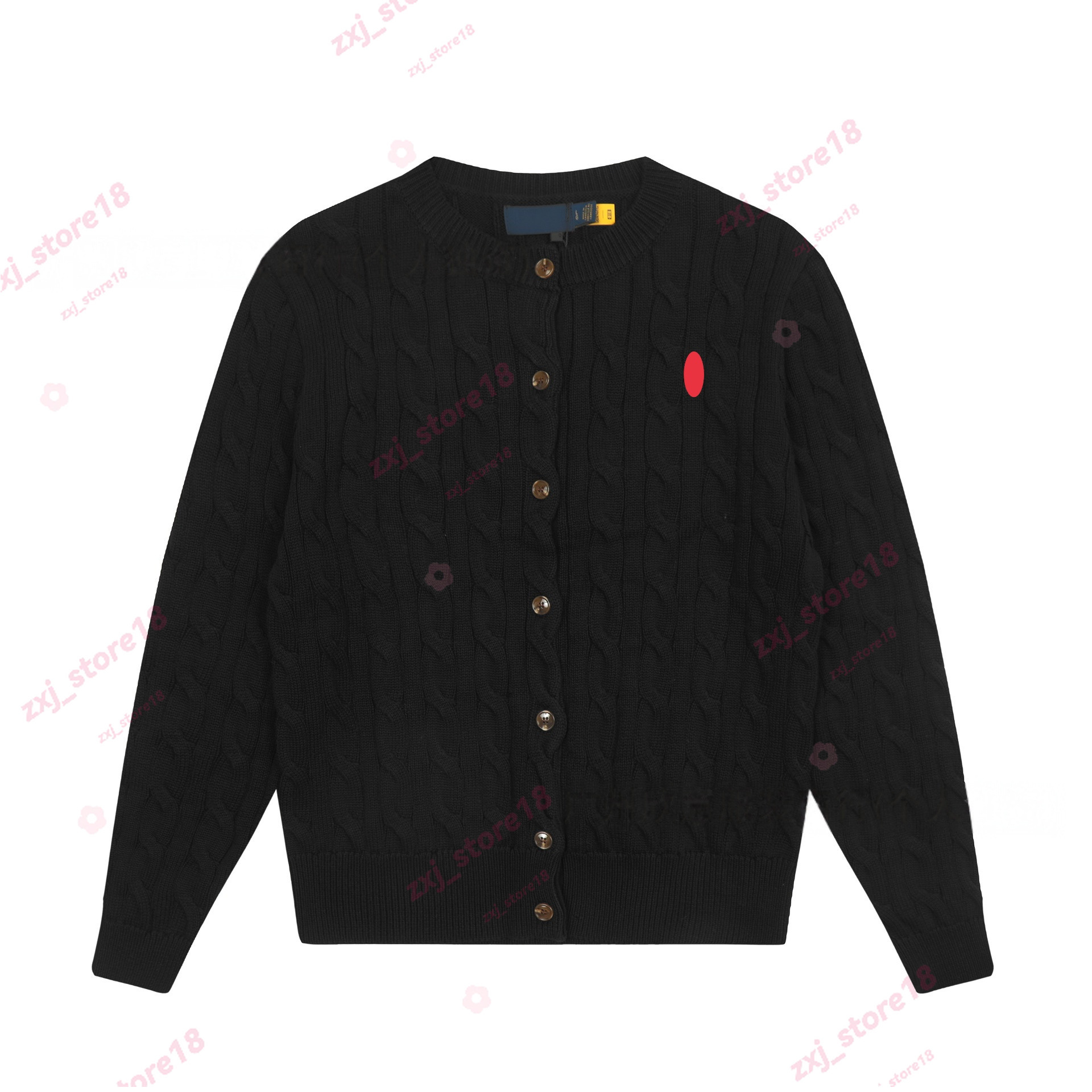 Polo Sweaters Hoodie Designer Womens Classic Embroidered Knit Sweaters Womens Round Neck Solid Color Luxury Casual Polo Hoodie Long Sleeve Cardigan