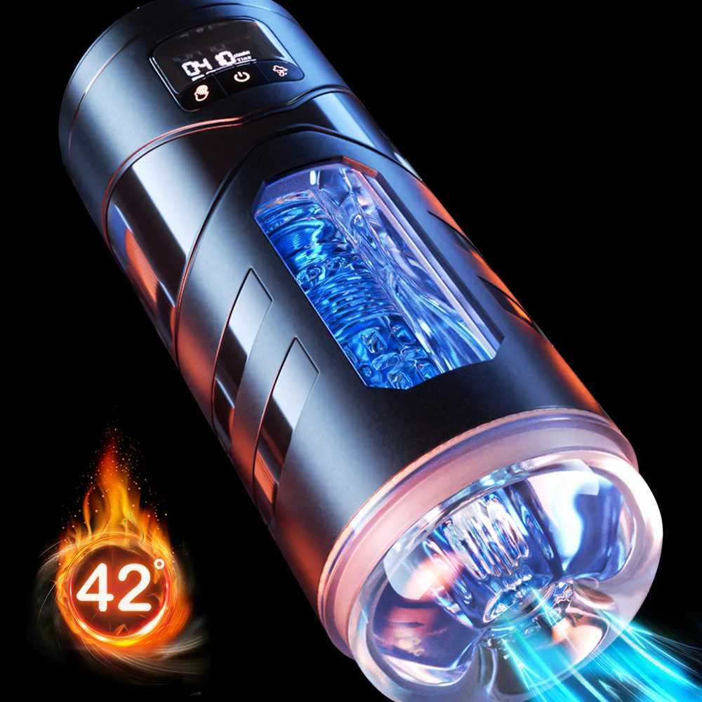 Automatic Heated Male Masturbator Cup Sucking Vibration Blowjob Masturbation Real Heating Vagina Adults Sex Machines Toy For Man L26922