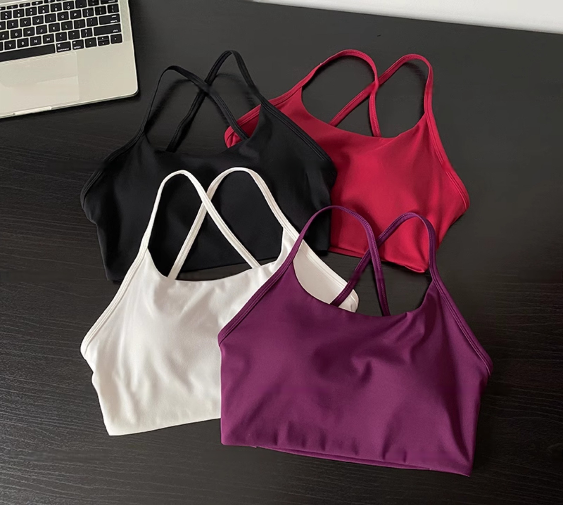 A2997 soutien-gorge de sport haut de gamme pour femmes débardeur vêtements d'entraînement haut de Pilates soutien-gorge avec bonnets rembourrés Y