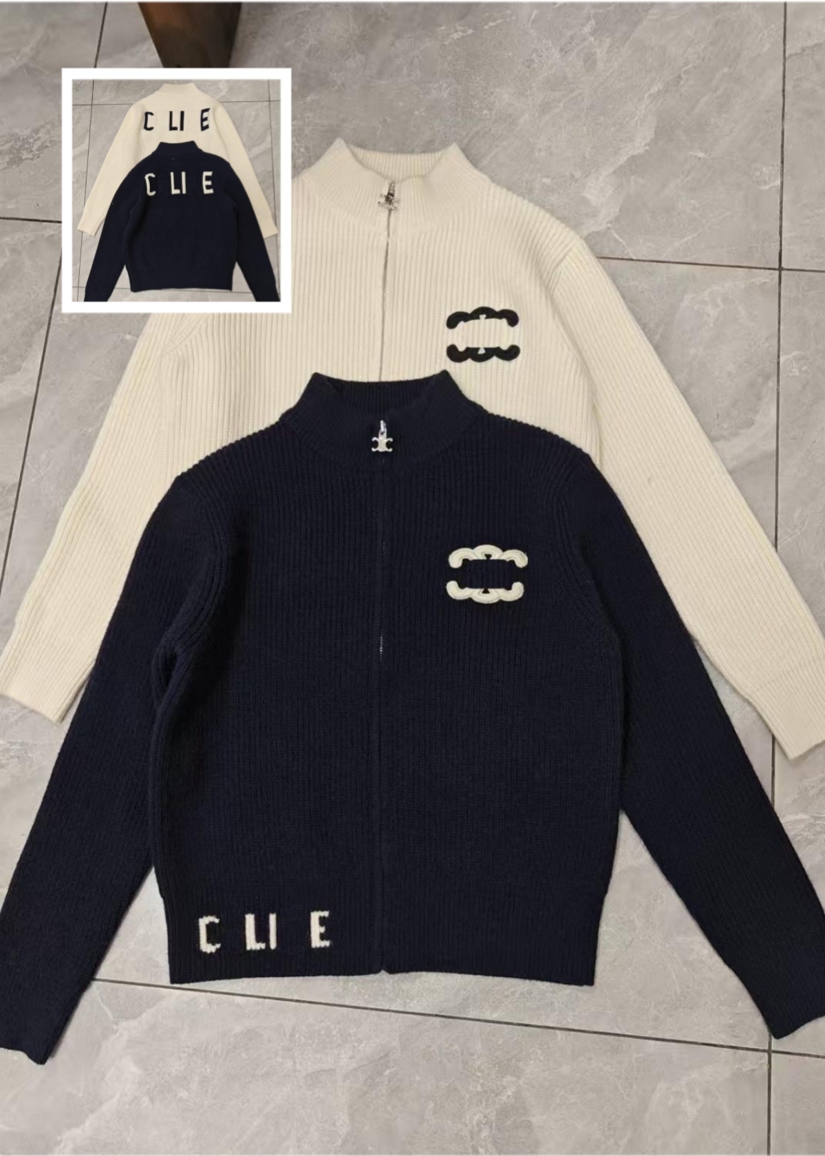 New style womens autumn and winter designer letter-sleeved long knitted sweater luxurious and comfortable long-sleeved cardigan fashionable and casu