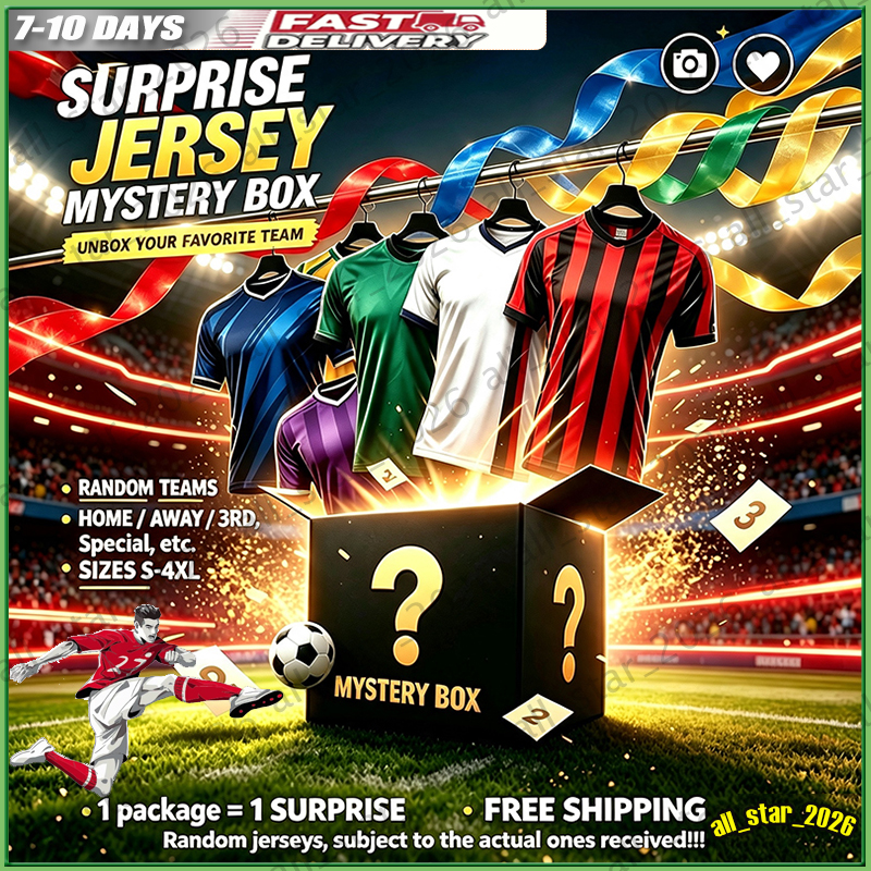 Random MYSTERY BOX Soccer Jerseys 3XL 4XL 2024 2025 2026 2027 Football Shirts Retro FAN PLAYER VERSION MEN uniforms No wishes accepted Random shipme