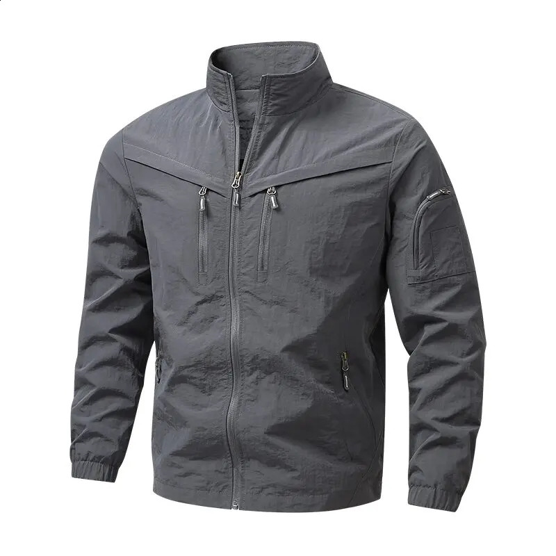 Autumn and Spring Fashion Trend Pure Color Outdoor Sports Windbreaker Men's Casual Loose Plus Size High Quality Hooded Jacket 260921