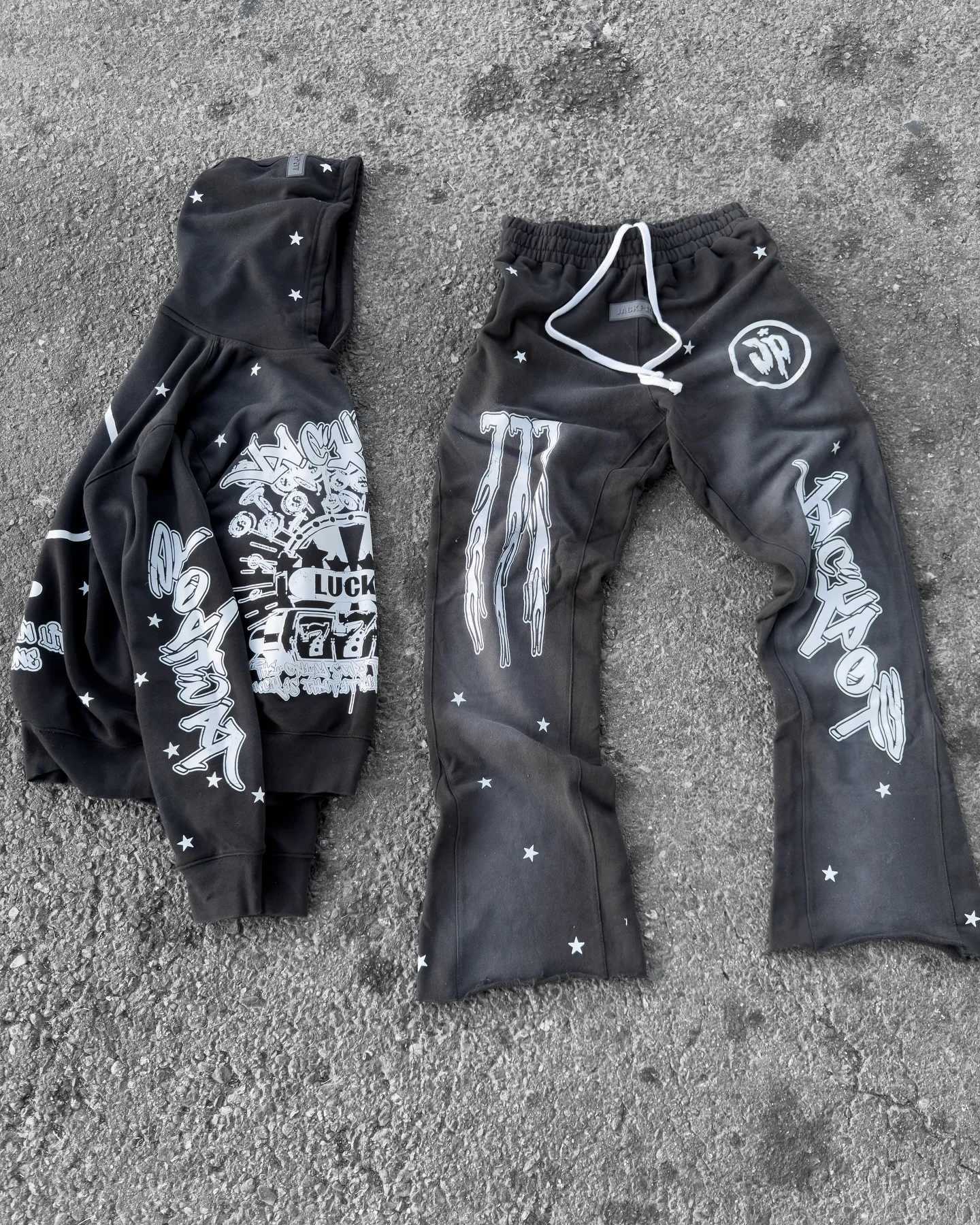 Fashion 2024 Men's Tracksuits Sportswear Plus Pants Sweatshirts Fleece Hoodied and Sweatpants Two Piece Mens Set Tracksuit Streetwear Y2k Cloth