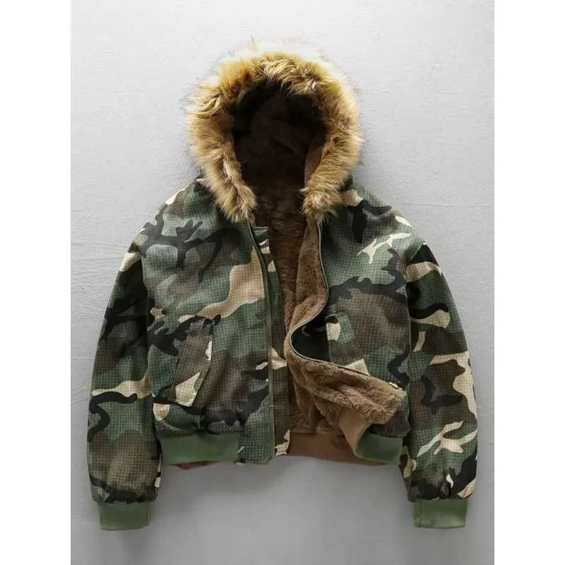 Men's Hoodies Sweatshirts 2026 Autumn New Men's Reversible Camouflage Print Zipper Hoodie Winter Thick Warm Hooded Jacket Coat Outdoors Me
