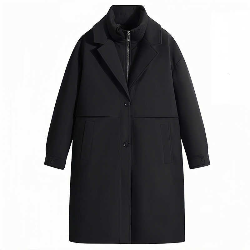 Men's Men's Casual Down Parkas Mid-Long Goose Down Windbreaker Jackets 2026 Winter Warm Puffer Coats Outwear Thicken Padded Overcoat Tops