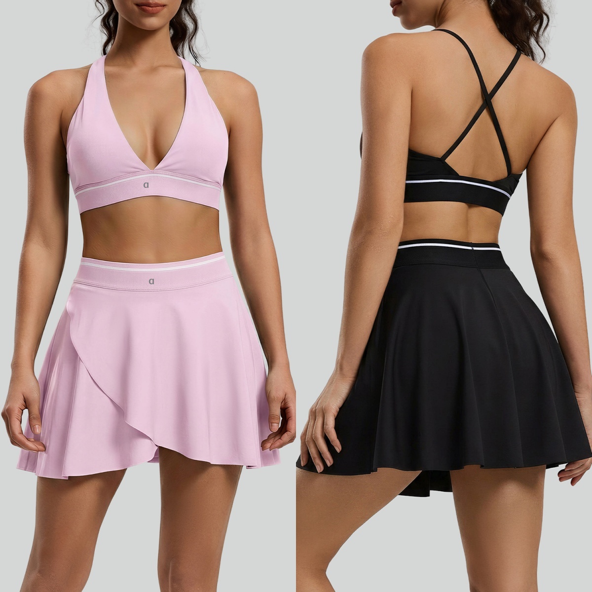 Ensemble de gymnastique Soutien-gorge de yoga ajusté pour femme Sous-vêtements de sport de fitness polyvalents avec un beau design du dos Short d