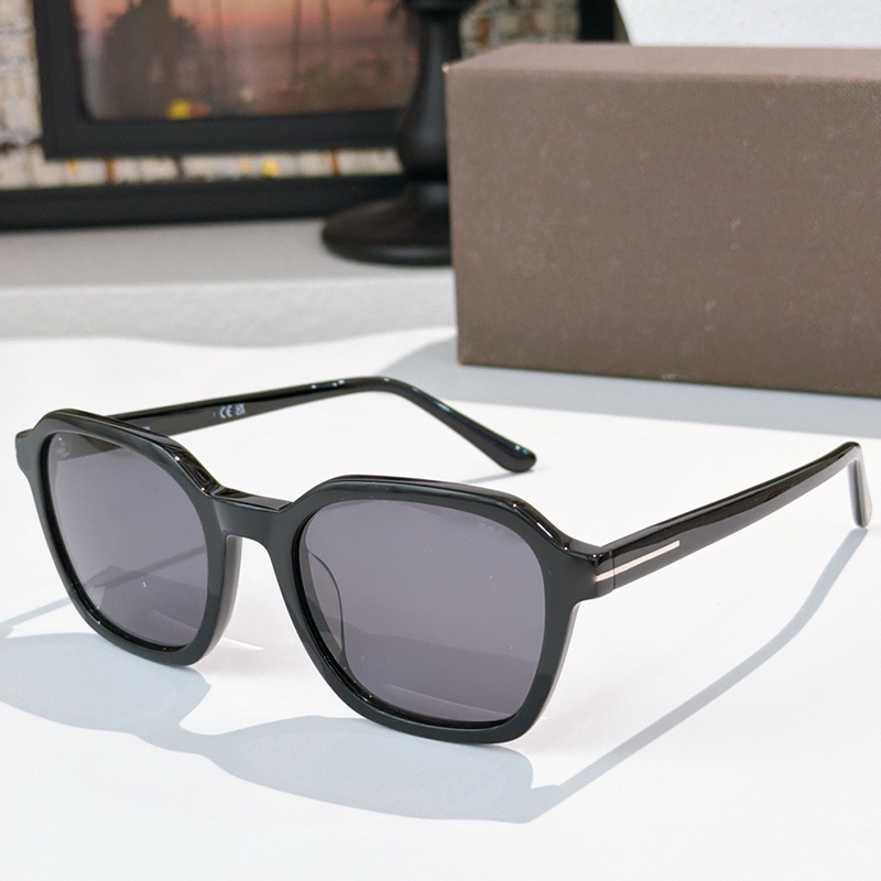 Luxury Mens Designer sunglasses Acetate Frame Fashion FT1297 GEOMETRIC HORN SUNGLASSES For Women Beach Vacation Glasses Men Sun Glasses UV400 With B