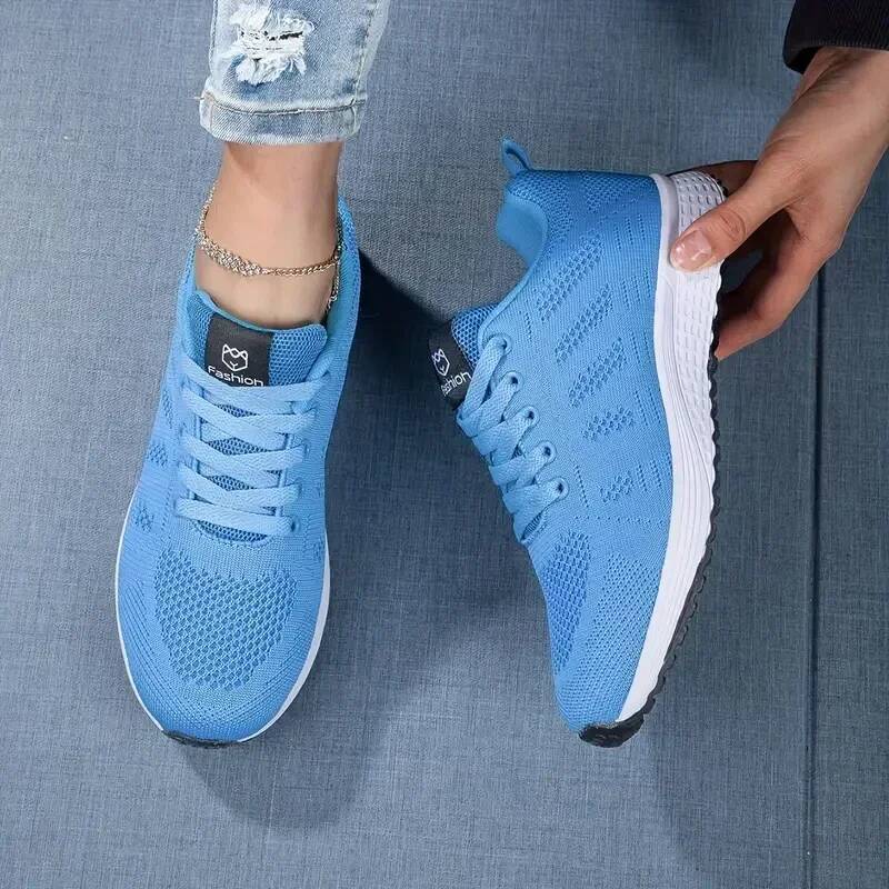 Women's Casual Flats Sports Mesh Breathable Trainers Female Sneakers for Women Basket Tenis