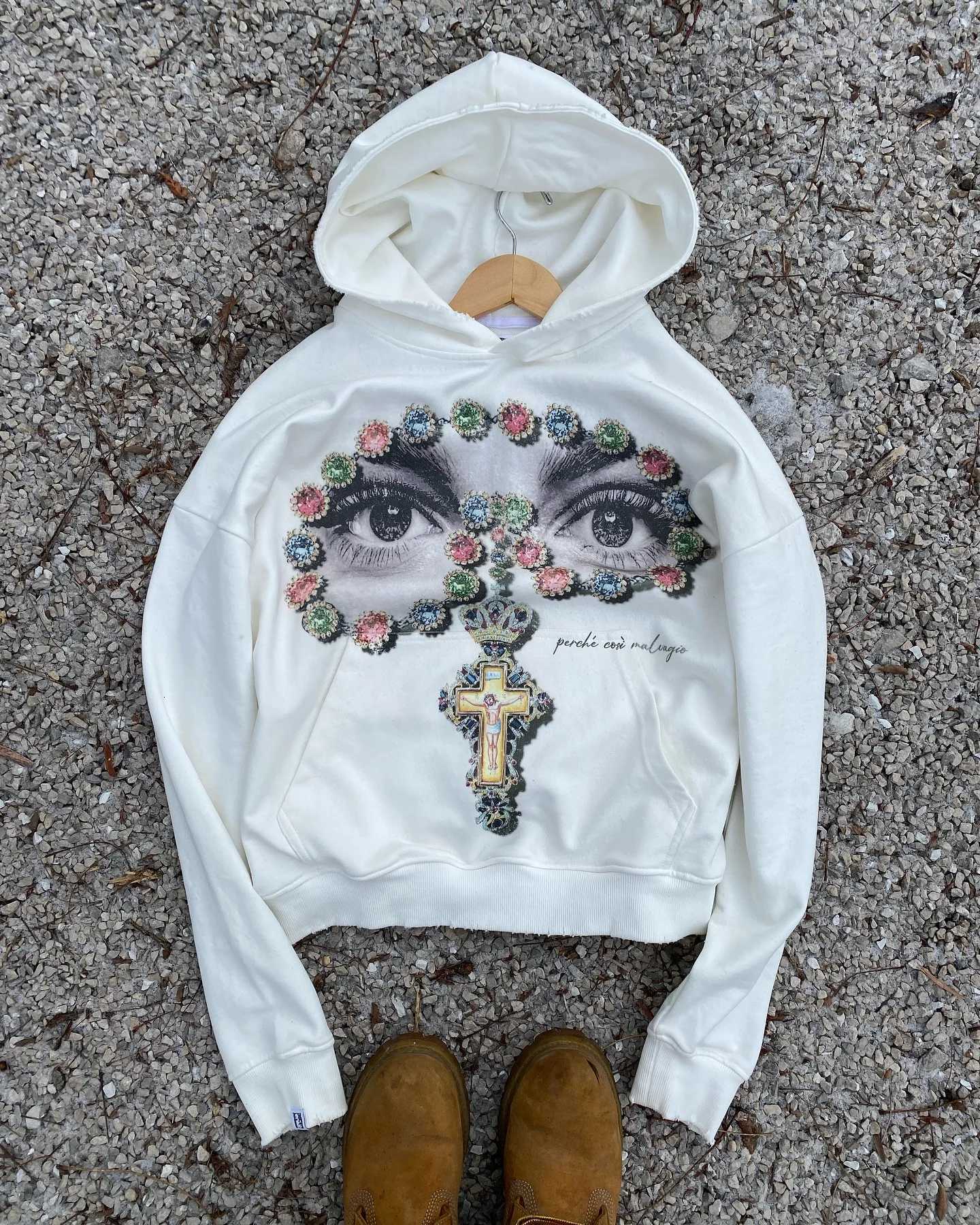 Men's Hoodies Sweatshirts Y2K Vintage Streetwear New Goth Graphic Printed Pullover Hoodie for Men Women Hooded Sweatshirts Loose Hip Hop Fashio