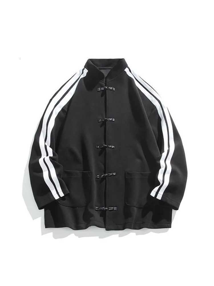 Women's Jackets Women Oversized Sweatshirt Jacket Black Stand Collar Hoodie Coat Striped Sleeve Casual Streetwear Y2K Fashion Autumn Winter C26