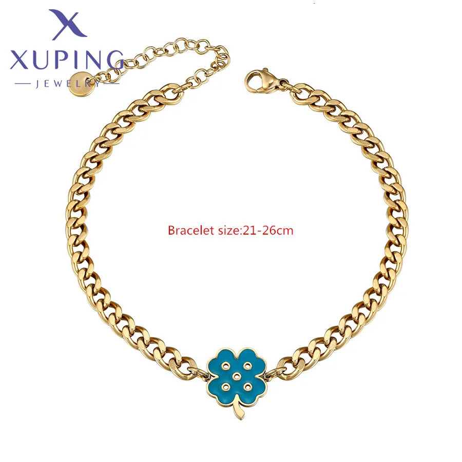 Xuping Jewelry Arrival Elegant Light Gold Color Stainless Steel Bracelet for Women Gift260920