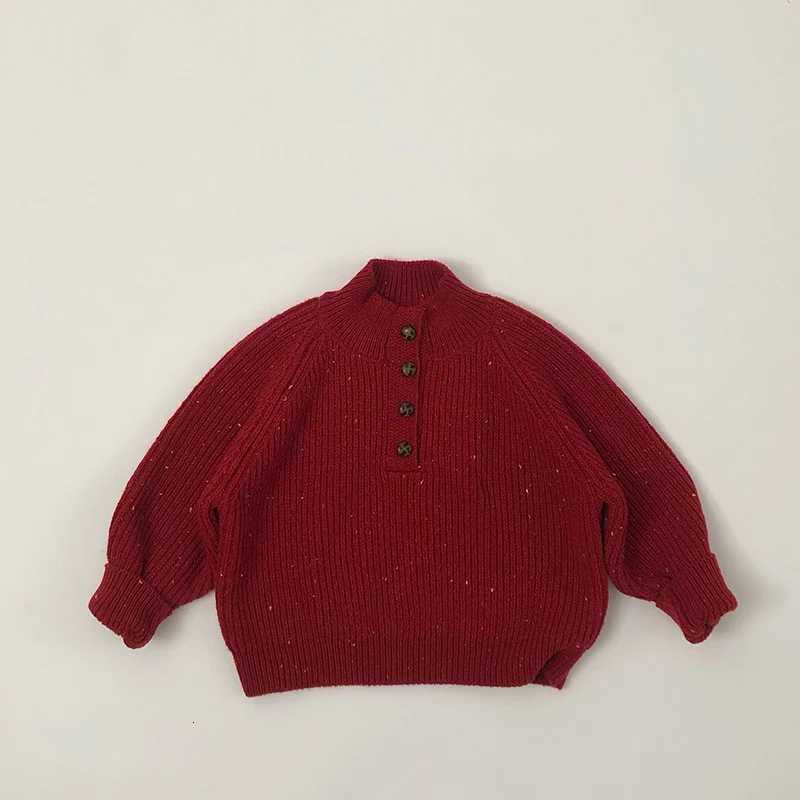 LILIGIRL 2025 Christmas Korean Pullover Autumn Winter Children's Knitted Red Dotted Mixed Fiber Hooded Sweater for Boys and Girls C260921