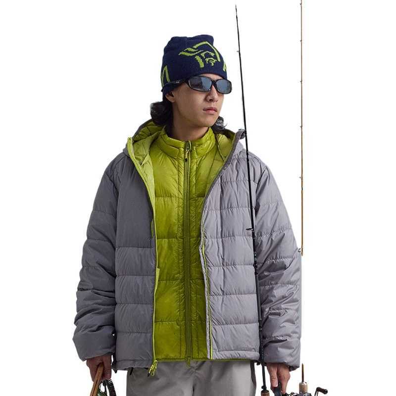 Hooded Men's Premium Down Parkas Down Jacket 90% White Duck Down Water-Resistant Lightweight for Outdoor Sports C260922